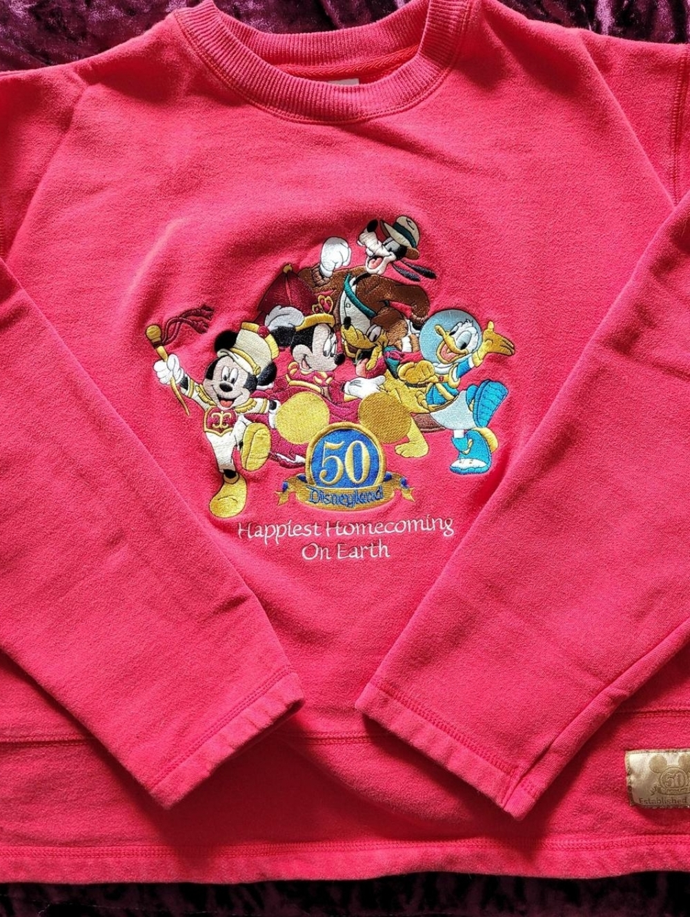 Disney Sweatshirt with 50th Anniversary Mickey & Friends Embroidery